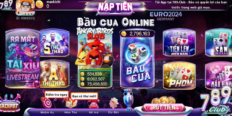 Mô tả bầu cua online 789Club